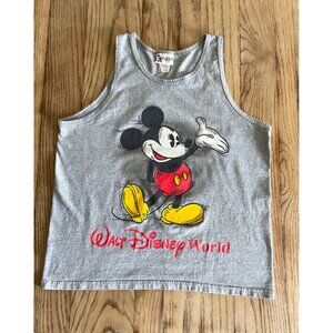 VTG  Walt Disney World Mickey Mouse Tank Top Womens M Gray 90s